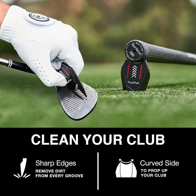 Ghost Golf Divot Tool - 5-in-1 Divot Repair Tool & Ball Marker Alignment Aid - Fix Pitch Marks on The Green - Club Rest & Groove Cleaner - Golf Equipment for Men & Women - Image 4